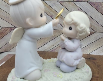 Precious Moments 'purr-fect Friend' Figurine: Girl With Kitten