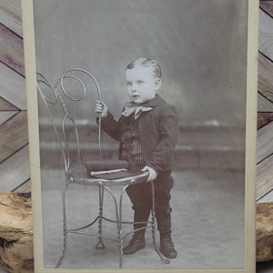 Antique Cabinet Card, Young Victorian Boy