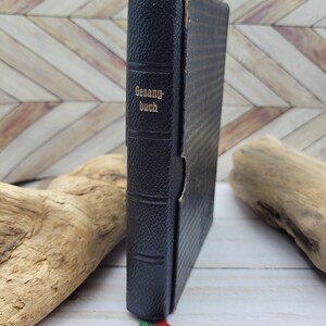 Antikes religiöses deutsches Buch, Liederbuch, Jesus-Buch, mit Buchumschlag-Hülle-Kasten