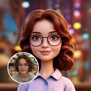 Custom AI Cartoon Portrait | Stylish 3D Digital Avatar | Personalized Whimsical Art | Cute Animated Character | Instant Download