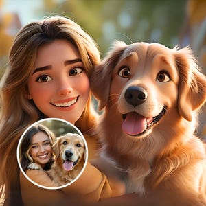 Custom Pixar-Inspired Cartoon Portrait, 3D Digital Character Drawing, Unique & Fun Personalized Gift for Loved Ones or Friends