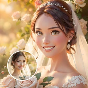 Retrato de dibujos animados personalizado en estilo Pixar, arte digital de personajes en 3D, ilustración personalizada a partir de una foto, idea de regalo única y divertida