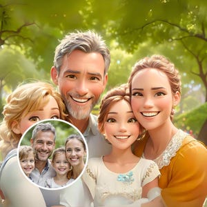 Pixar Style Digital Cartoon Portrait, Custom 3D Character Drawing from Photo, Fun Personalized Gift, Unique Artwork for Any Occasion