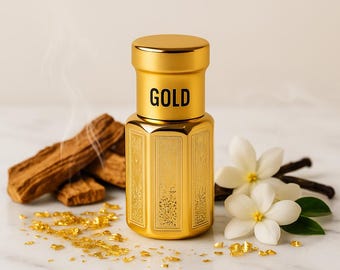 Dahab Aromas Gold Perfume Oil Long Lasting 100% Alcohol Free Sandalwood Jasmine
