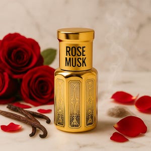 Dahab Aromas Rose Musk Parfümöl Lang anhaltende 100% alkoholfreie Rose Vanille Moschus