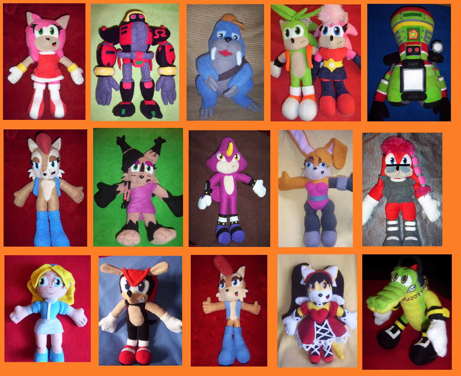 15 inch plush Custom SONIC THE HEDGEHOG Character plush toy Etsy