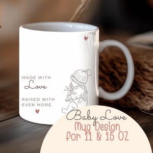 New Parents Gift Baby Shower Mug Mummy Daddy Coffee Cup First Time Mom and Dad Mug Wrap 11oz 15oz Sublimation PNG Baby Arrival Gift Parents