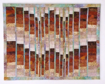 Earth Tone Bargello Quilted Wall Hanging
