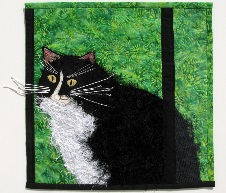 Cat in the Window Quilt Art Wall Hanging Etsy UK