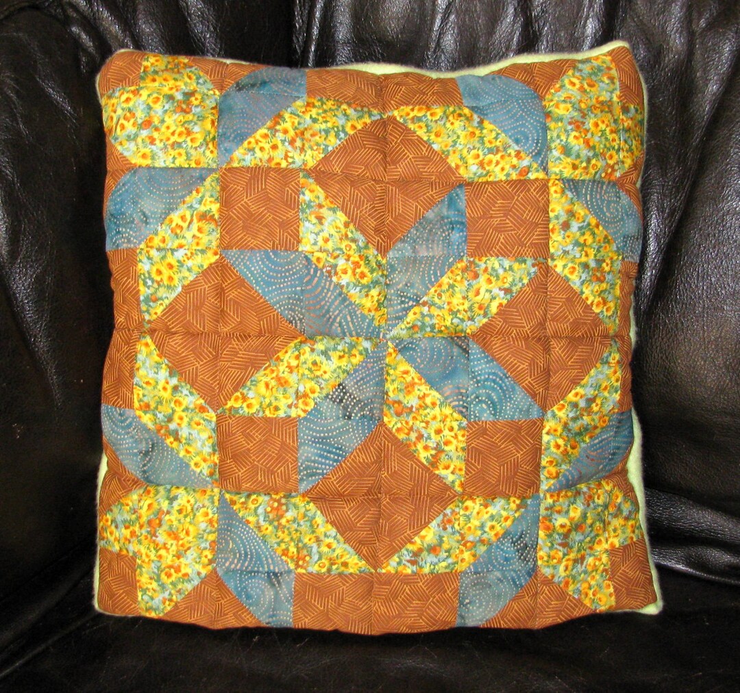 Pillow/blanket Quillow With Quilted Pillow and Green Fleece Etsy