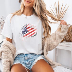 Patriotic Tee, Unisex Garment-Dyed T-shirt, Make America Great Again Shirt, Proud American Tshirt, 4th of July Top, USA Patriot Apparel