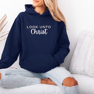 Look Unto Christ Hoodie, Girls Camp 2025 Youth Theme Sweatshirt, LDS Teen Gift, Religious Apparel, Cozy Christian Pullover, Spiritual