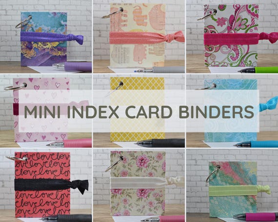 index card holder binder 3x5 Card Binder Traditional Style