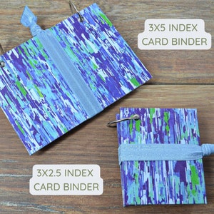 Mini Half Size Index Card Binder, Organize Writer Notes, Flashcards, Password Holder 3 image 3