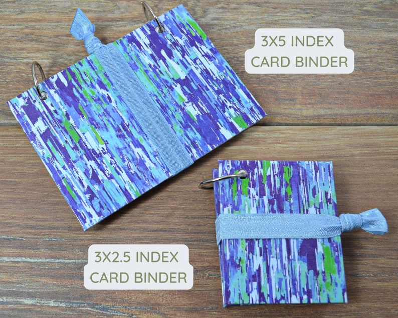 Mini Half Size Index Card Binder, Organize Writer Notes, Flashcards, Password Holder 3 image 3