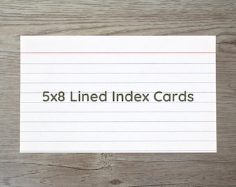 index card binder pages Index Cards, 5x8 Lined Refills, Punched Holes for Artbysunfire Card Binders