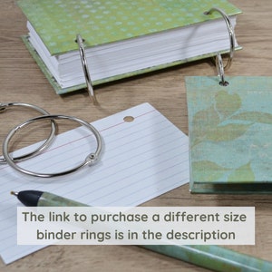 Index Card Binder, Lemon Grove, Planning Journal or Address Book, Blank Tab Dividers image 7