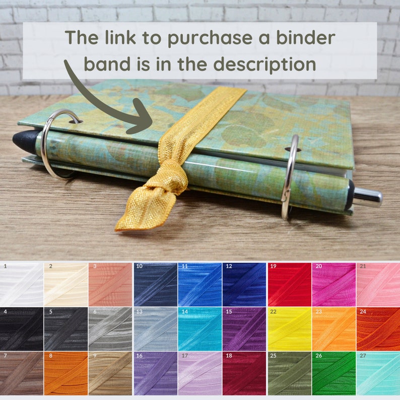 Index Card Binder, Lemon Grove, Planning Journal or Address Book, Blank Tab Dividers image 5