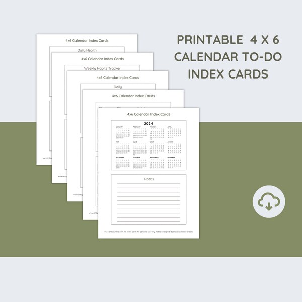 4x6 Calendar - Etsy