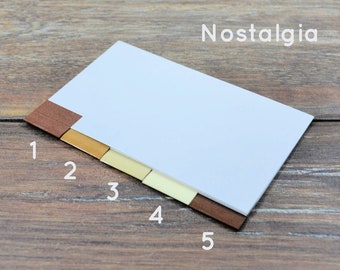 30 NOSTALGIA blank tab dividers for index card binder, recipe card storage bin, mix or solids, 3 x 5 or 4 x 6, with or without holes