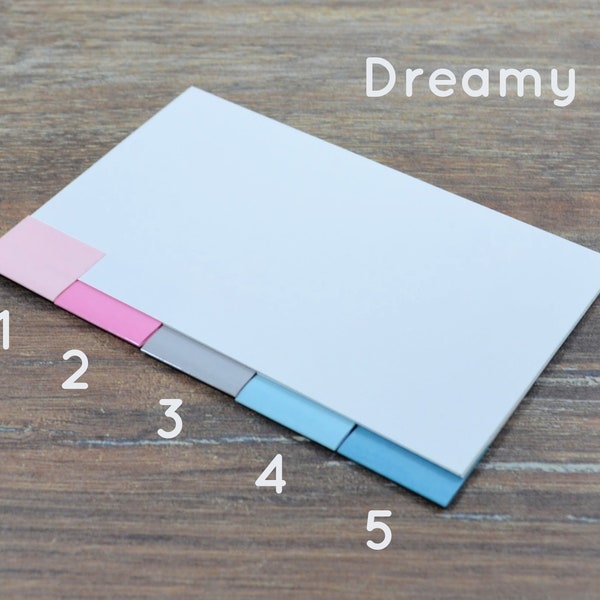 30 DREAMY blank tab dividers for index card binder, recipe card storage bin, mix or solids, 3 x 5 or 4 x 6, with or without holes