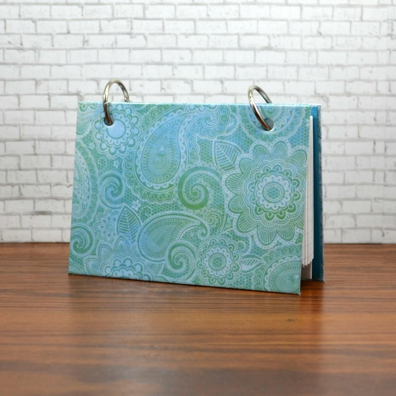 Index card binder laminated 3 x 5 or 4 x 6 in blue and green Etsy