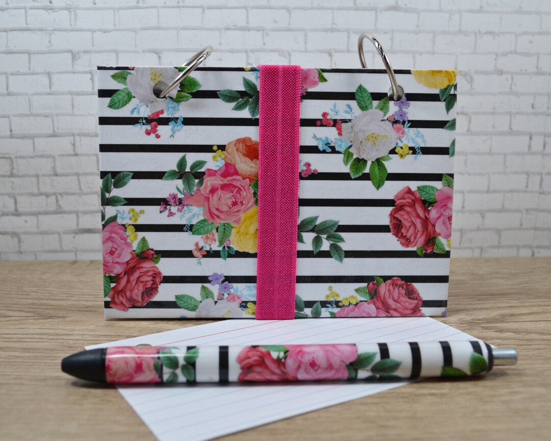 Index Card Binder Set With Tab Dividers, 3x5, a Gel Pen and Binder Band