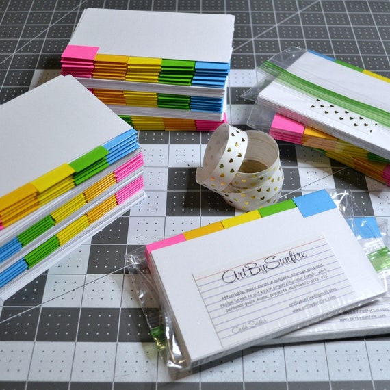 30 DREAMY blank tab dividers for index card binder, recipe card storage bin, mix or solids, 3 x 5 or 4 x 6, with or without holes 30 DREAMY blank tab dividers for index card binder, recipe card storage bin, mix or solids, 3 x 5 or 4 x 6, with or without holes