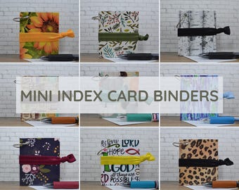Mini Half Size Index Card Binder, Organize Writer Notes, Flashcards,  Password Holder 3 - Etsy