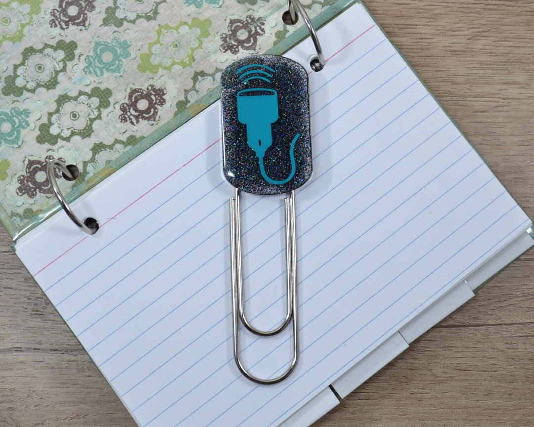 Sonographer Probe Jumbo Paperclip Bookmark, Index Card Binder Clip, Medical Nursing Student