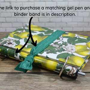 Index Card Binder, Lemon Grove, Planning Journal or Address Book, Blank Tab Dividers image 2