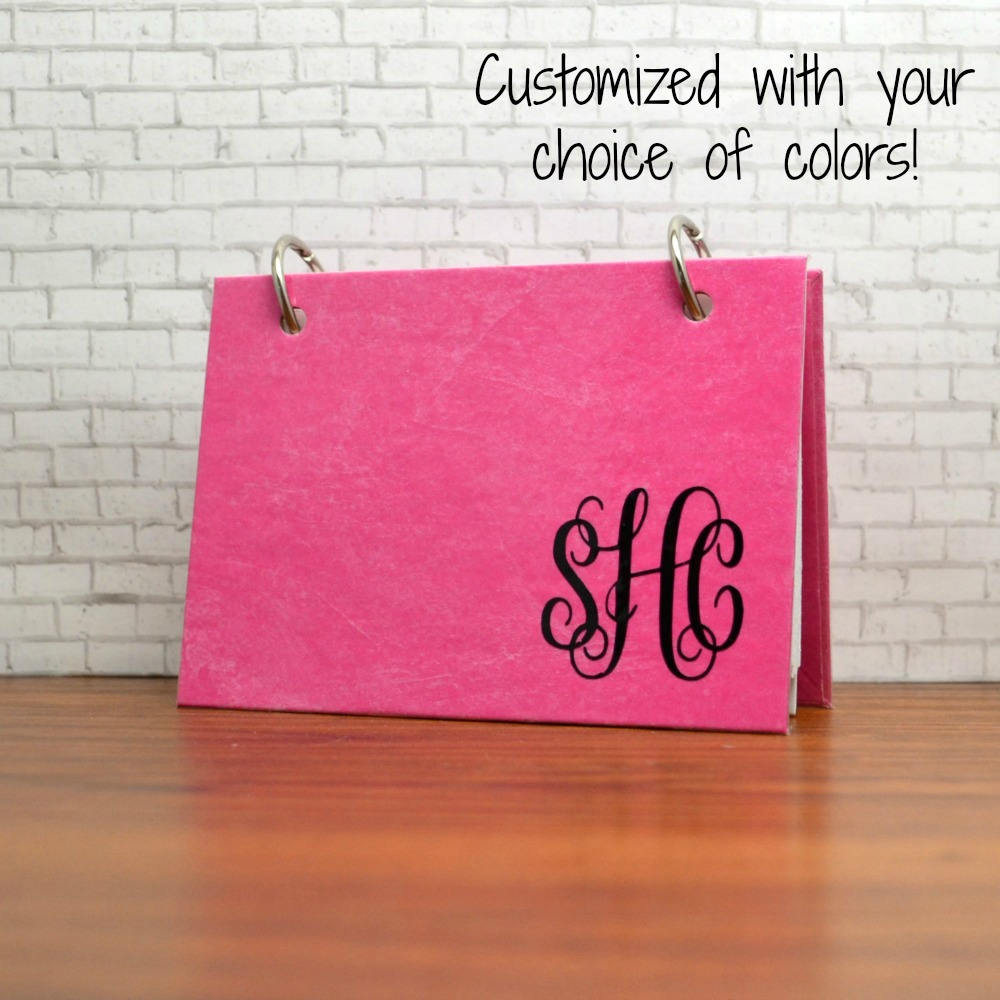 Index card binders in your choice of custom colors Etsy