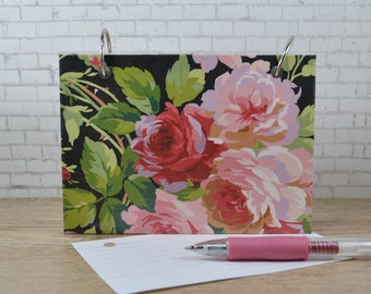 Index Card Binder, Roses are Red, Love Note Holder, Couples Journal, Relationship Gift, Art or Poetry Writers