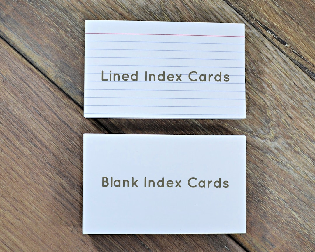 Index Cards, Blank and Lined Refills, Punched Holes for Artbysunfire
