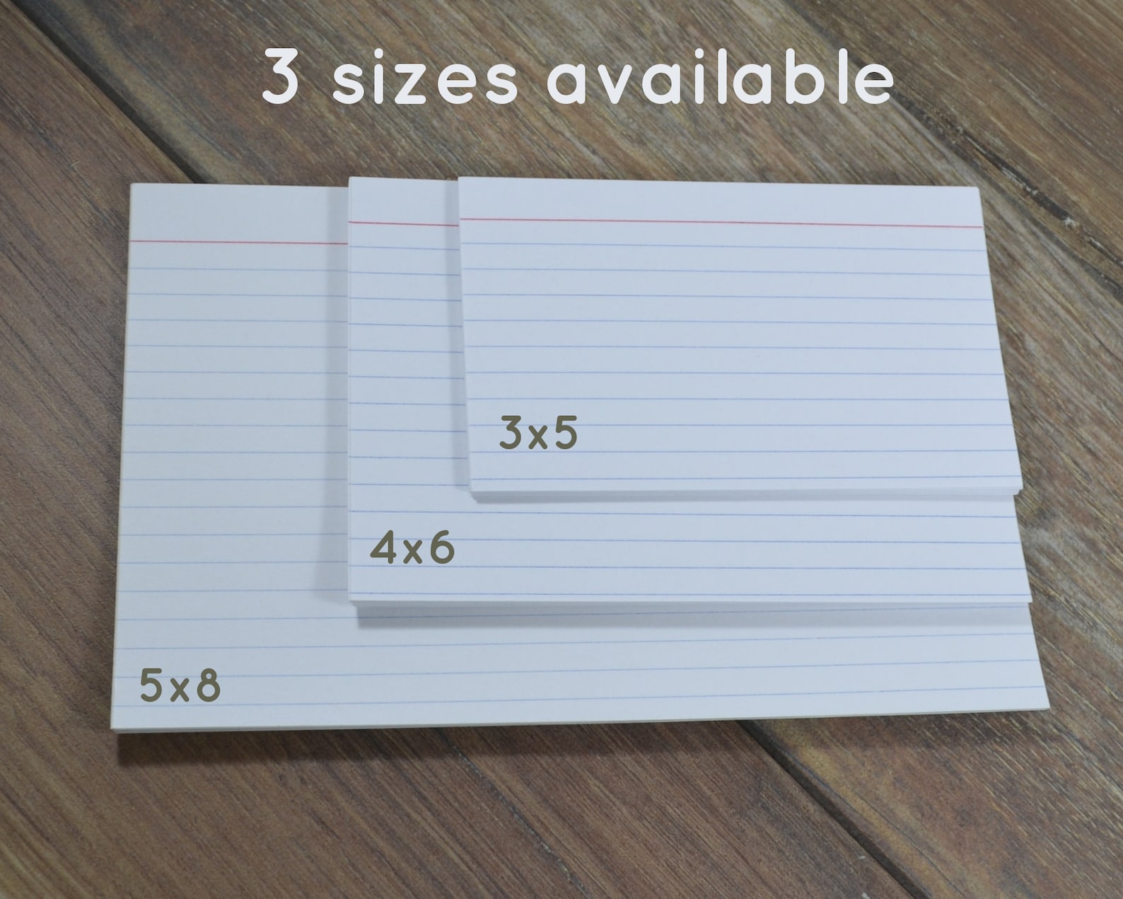 Index Cards Blank and Lined Refills Punched Holes for Etsy