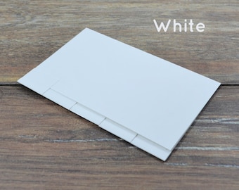 5 WHITE blank tab divider sets for index card binder or recipe storage bins, 3 x 5 or 4 x 6, with or without holes