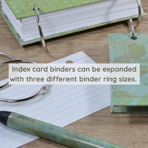 Index Card Binder, Hard Cover Book, Faux Gray Wood Journal, Recipe Holder, Blank Tab Dividers afbeelding 12