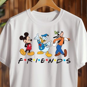Disney Friends Shirt, Funny Mickey Donald Goofy T Shirt, Friends TV Show Inspired Tee, Matching Best Friend Graphic Shirt,Cartoon Mashup Tee