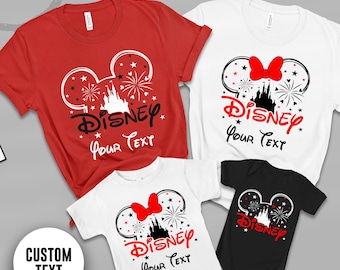Aangepaste Disney Trip 2026-shirts | Disney-trip-T-shirts Mickey & Minnie-groep | Gepersonaliseerde Disney-vakantie-outfit | Gezinsvriendelijk Disney-shirt