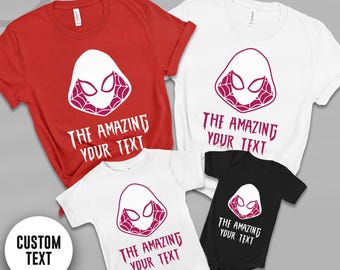 Personalisiertes Spider-Gwen Familie Shirt