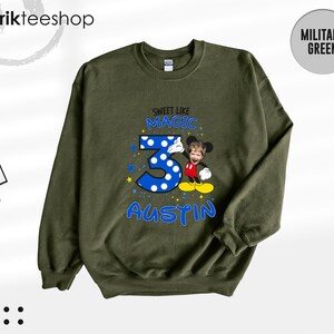 Custom Mickey Mouse Birthday Shirt, Custom Photo Boy Tee, Disney Family Trip Sweatshirt, Custom Age Party Tee, Mickey Face Custom Shirt image 18