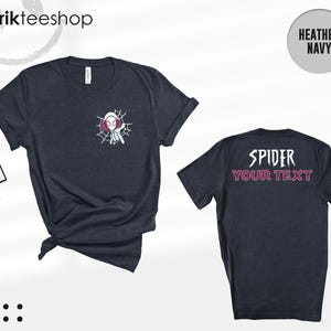 Custom Spider Gwen Shirt, Personalized Spiderman Sweatshirt, Matching Mom and Daughter Tee, Girls Spider Birthday Outfit, Custom Name Tee image 11