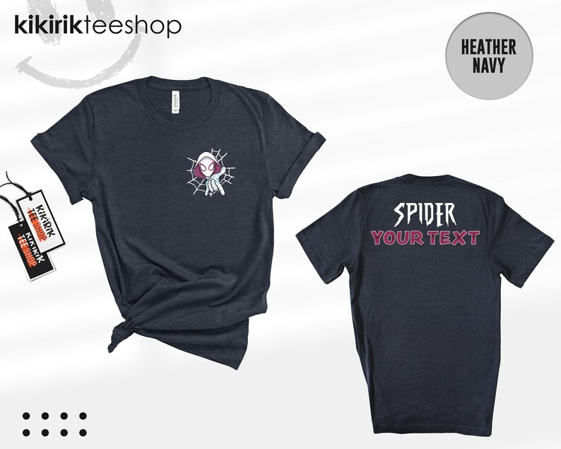 Custom Spider Gwen Shirt, Personalized Spiderman Sweatshirt, Matching Mom and Daughter Tee, Girls Spider Birthday Outfit, Custom Name Tee image 11