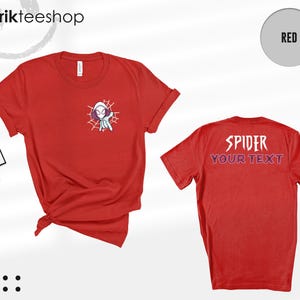 Custom Spider Gwen Shirt, Personalized Spiderman Sweatshirt, Matching Mom and Daughter Tee, Girls Spider Birthday Outfit, Custom Name Tee image 6