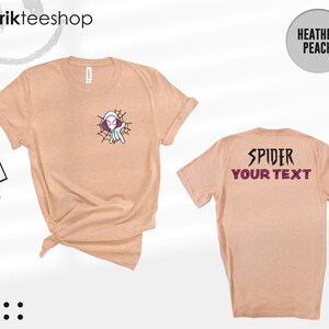 Custom Spider Gwen Shirt, Personalized Spiderman Sweatshirt, Matching Mom and Daughter Tee, Girls Spider Birthday Outfit, Custom Name Tee image 12