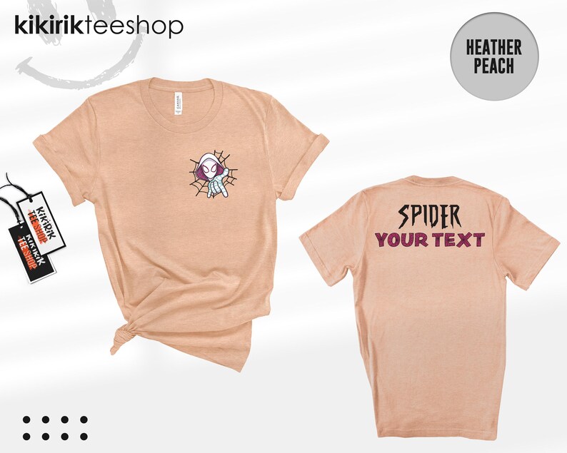 Custom Spider Gwen Shirt, Personalized Spiderman Sweatshirt, Matching Mom and Daughter Tee, Girls Spider Birthday Outfit, Custom Name Tee image 12