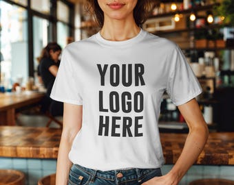 Custom Logo Unisex Shirt, Personalized Group T Shirt, Your Design Printed Tee, Matching Event Shirt, Custom Business or Party Logo Shirt