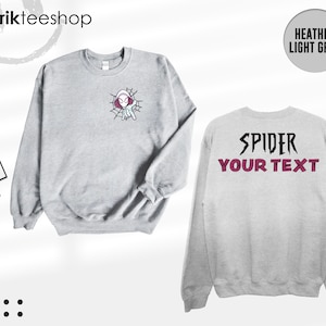 Custom Spider Gwen Shirt, Personalized Spiderman Sweatshirt, Matching Mom and Daughter Tee, Girls Spider Birthday Outfit, Custom Name Tee image 17