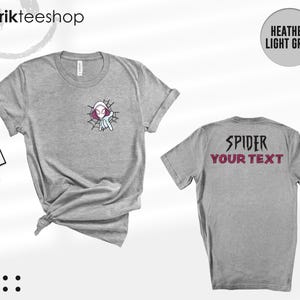Custom Spider Gwen Shirt, Personalized Spiderman Sweatshirt, Matching Mom and Daughter Tee, Girls Spider Birthday Outfit, Custom Name Tee image 10