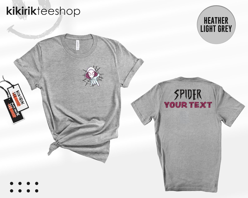 Custom Spider Gwen Shirt, Personalized Spiderman Sweatshirt, Matching Mom and Daughter Tee, Girls Spider Birthday Outfit, Custom Name Tee image 10